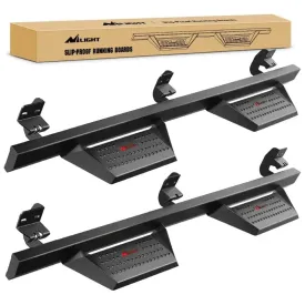 2009-2018 Dodge Ram 1500 Crew Cab 2019-2023 1500 Classic 2010-2022 2500 3500 Running Boards 4 Inch Drop Side Steps Bolt-on Black Powder Coated Nerf Bars Running Boards