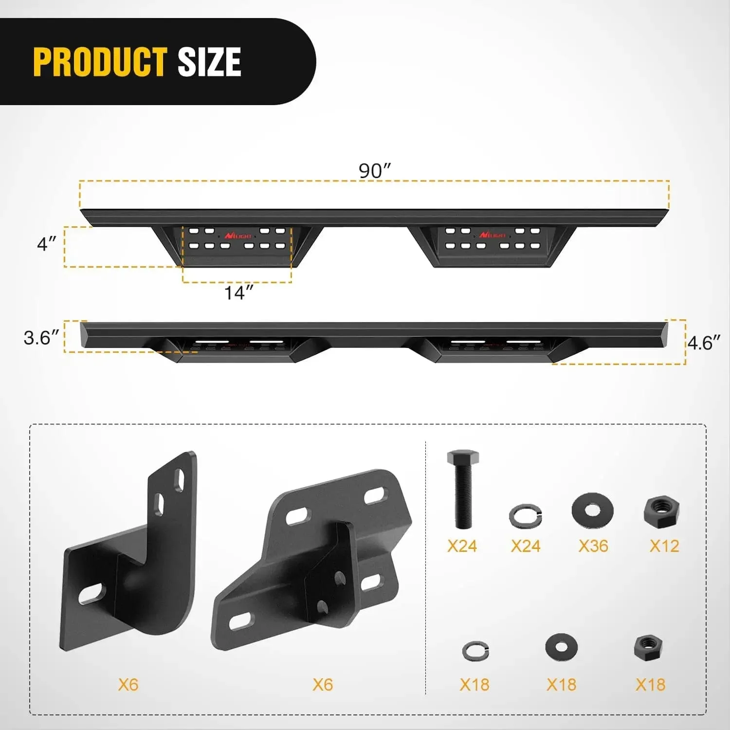 2015-2022 Ford F150 | 2022 F150 Lightning EV | 2017-2022 F250 F350 F450 F550 SuperCrew Cab Running Boards