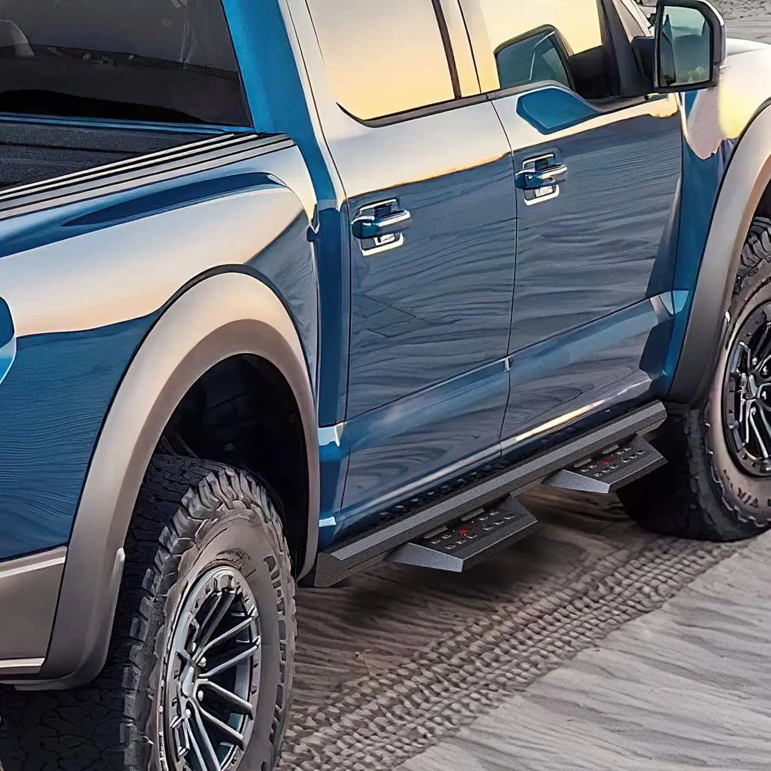 2015-2022 Ford F150 | 2022 F150 Lightning EV | 2017-2022 F250 F350 F450 F550 SuperCrew Cab Running Boards