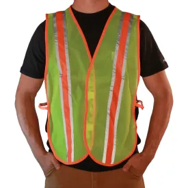 2W International Unisex Blaze Mesh Safety Vest_Hi-Vis Green