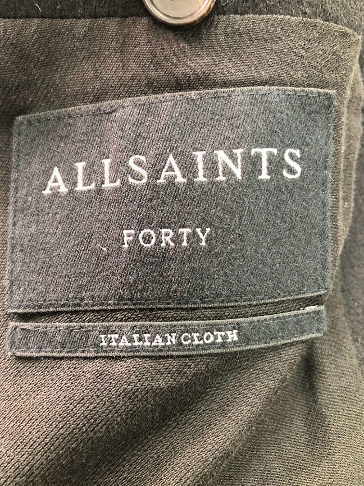 AllSaints Black Renzo Coat UK 40