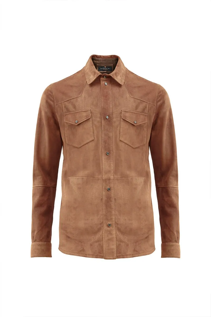Andy Men's Suede Shirt - Snuff