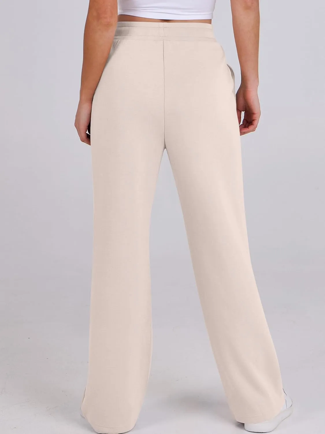 ANRABESS Women's Wide Leg Sweatpants High Waist Baggy Flared Pants Drawstring Athletic Joggers Sweat Pants
