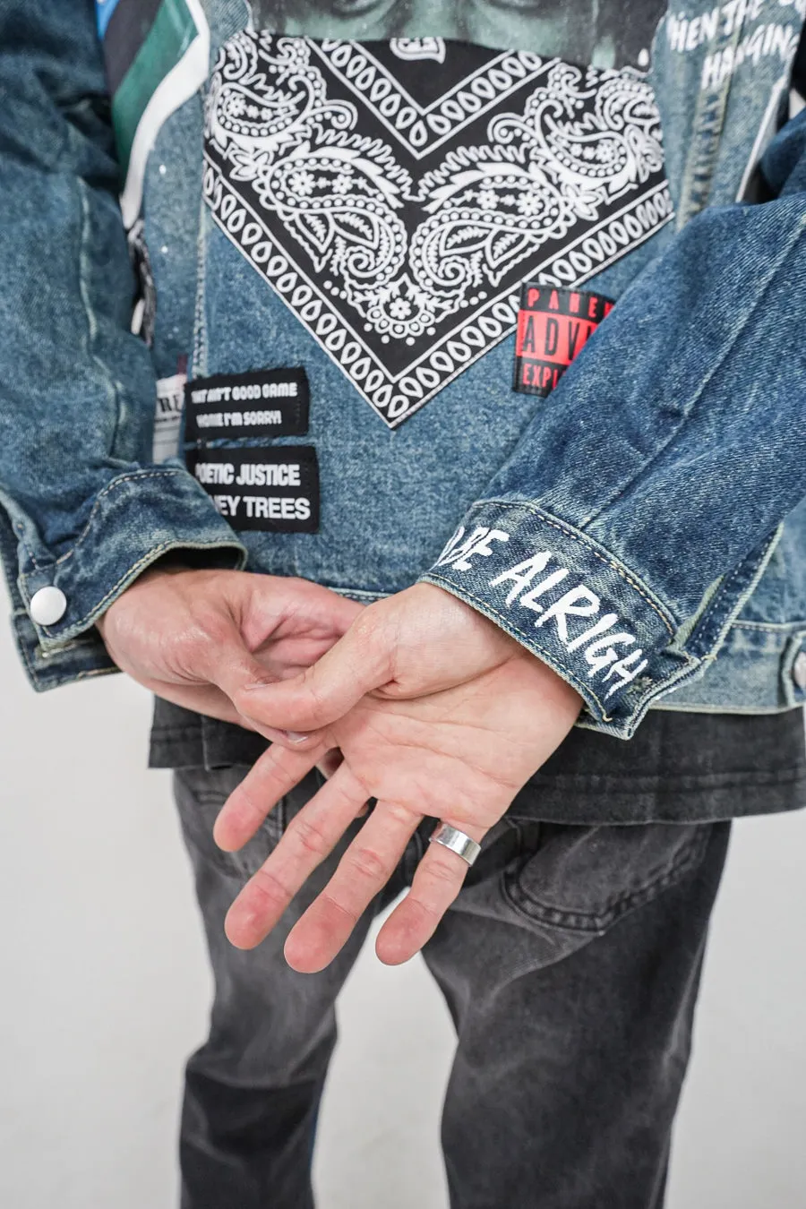 BITCH DON'T KILL MY VIBE' - DENIM BLUE VALKYRE JACKET