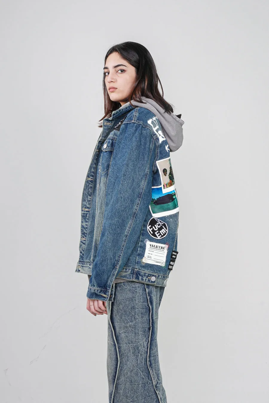 BITCH DON'T KILL MY VIBE' - DENIM BLUE VALKYRE JACKET