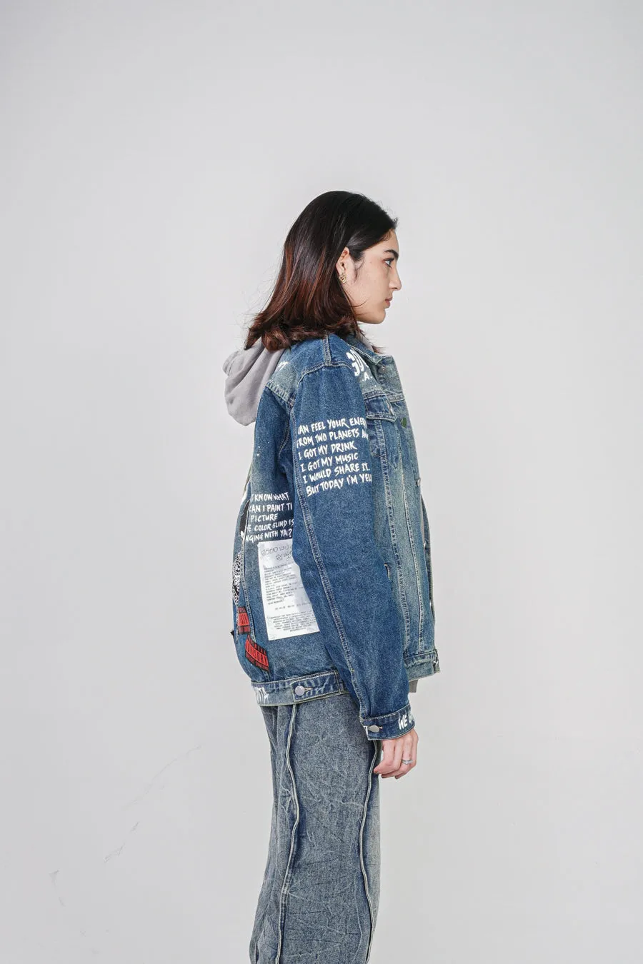 BITCH DON'T KILL MY VIBE' - DENIM BLUE VALKYRE JACKET