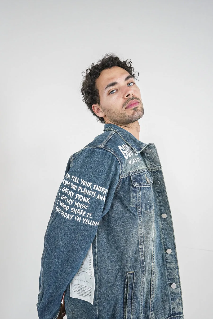 BITCH DON'T KILL MY VIBE' - DENIM BLUE VALKYRE JACKET