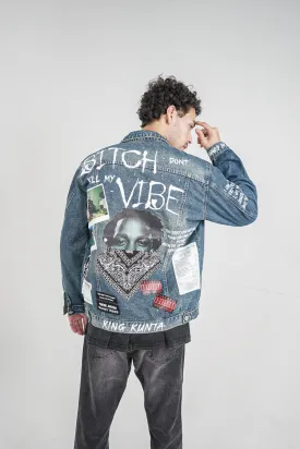 BITCH DON'T KILL MY VIBE' - DENIM BLUE VALKYRE JACKET