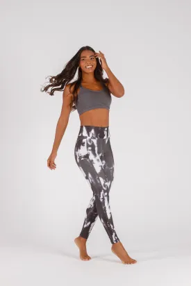 Black & White Tie Dye Pocket Legging