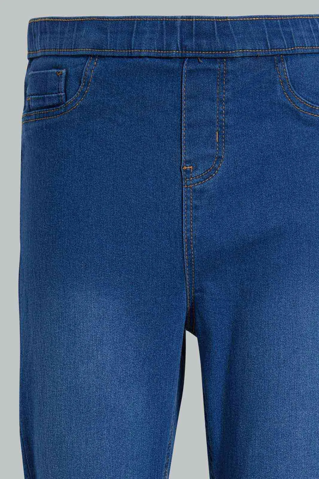 Blue Plain Jegging For Women