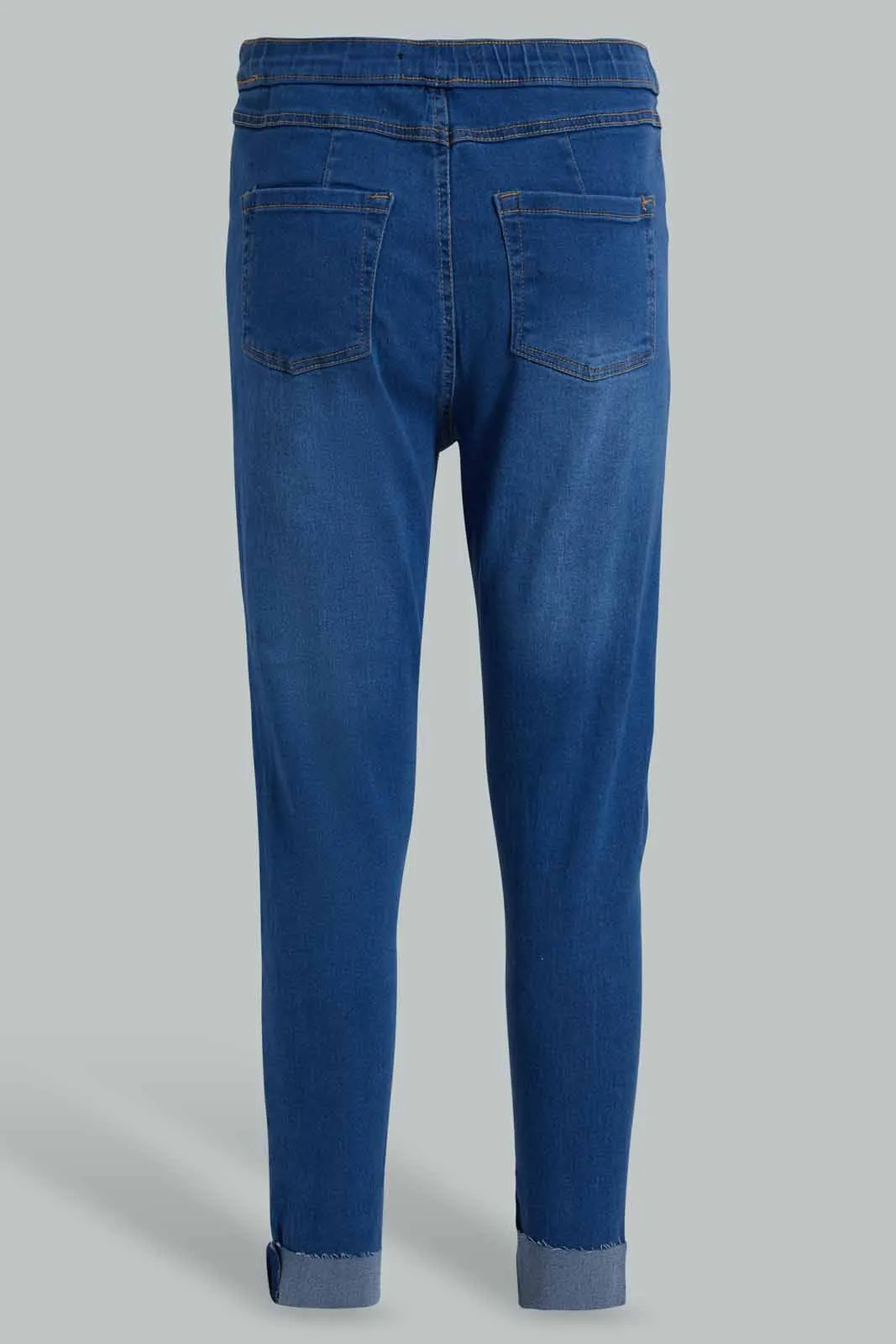 Blue Plain Jegging For Women