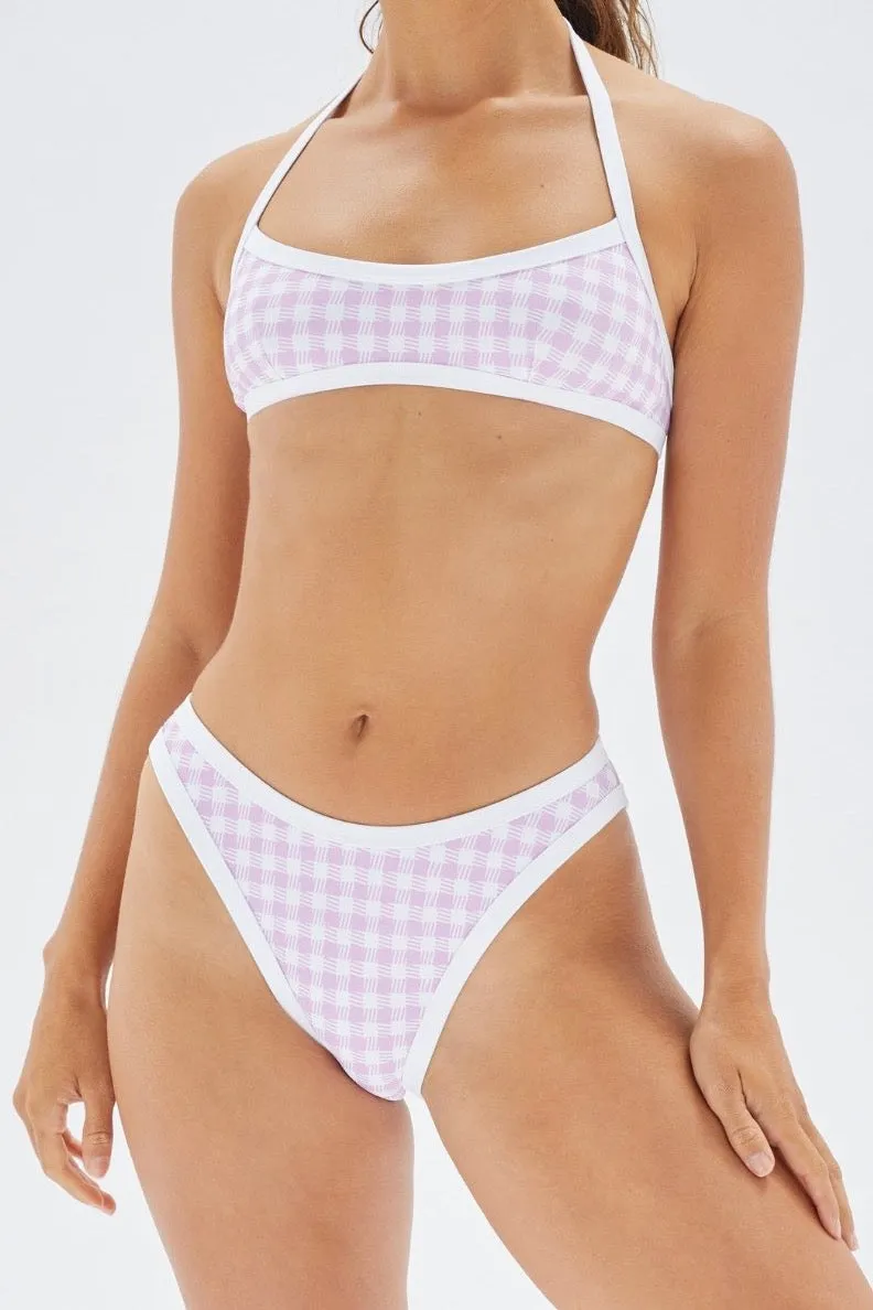 Bridgitte Scoop Bottoms - Lilac Gingham