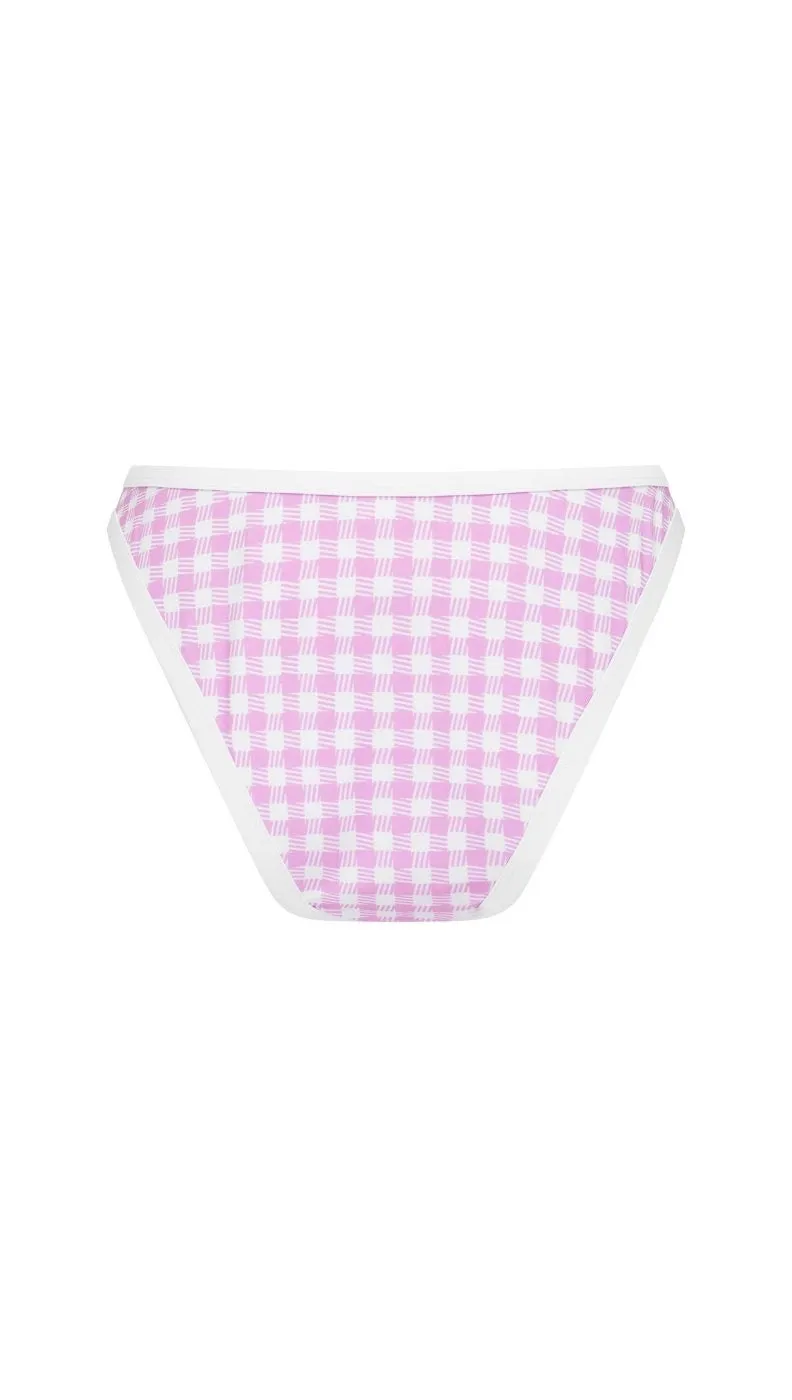Bridgitte Scoop Bottoms - Lilac Gingham
