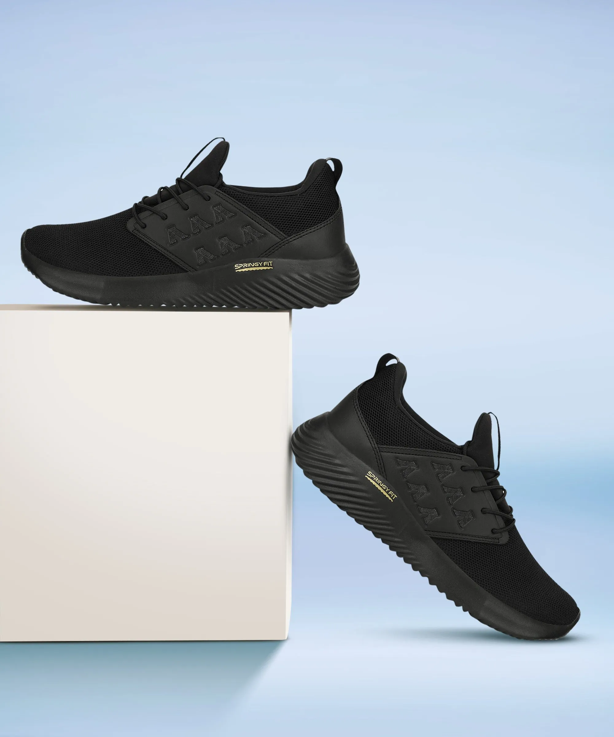 BROKLYN Black Men's Running Shoes