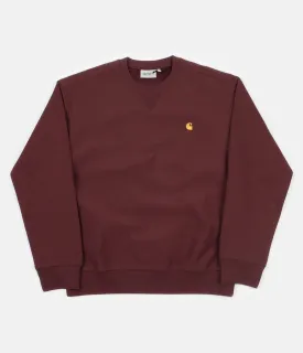 Carhartt American Script Crewneck Sweatshirt - Bordeaux
