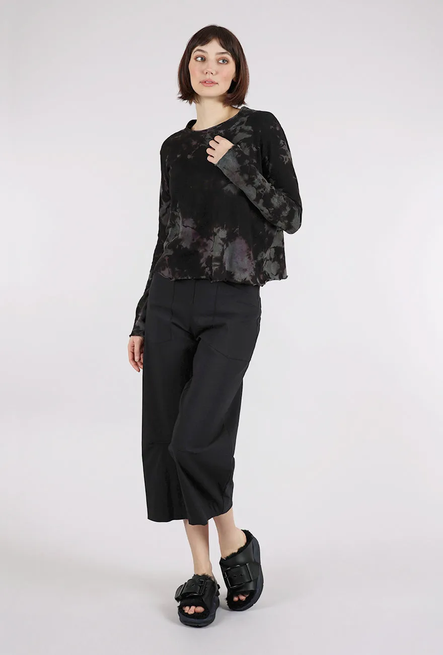 Crop Cozy Spiral Dye Top, Stormy