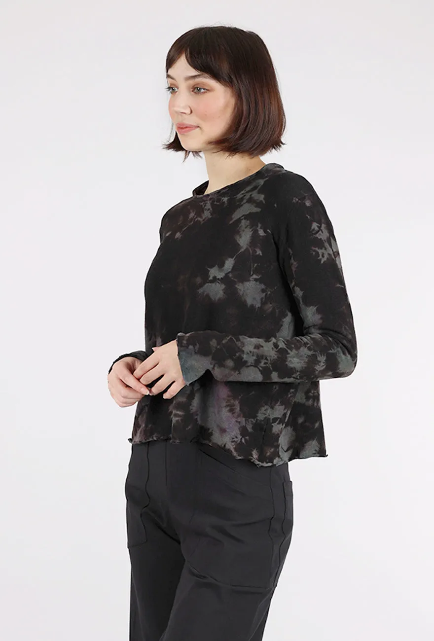 Crop Cozy Spiral Dye Top, Stormy