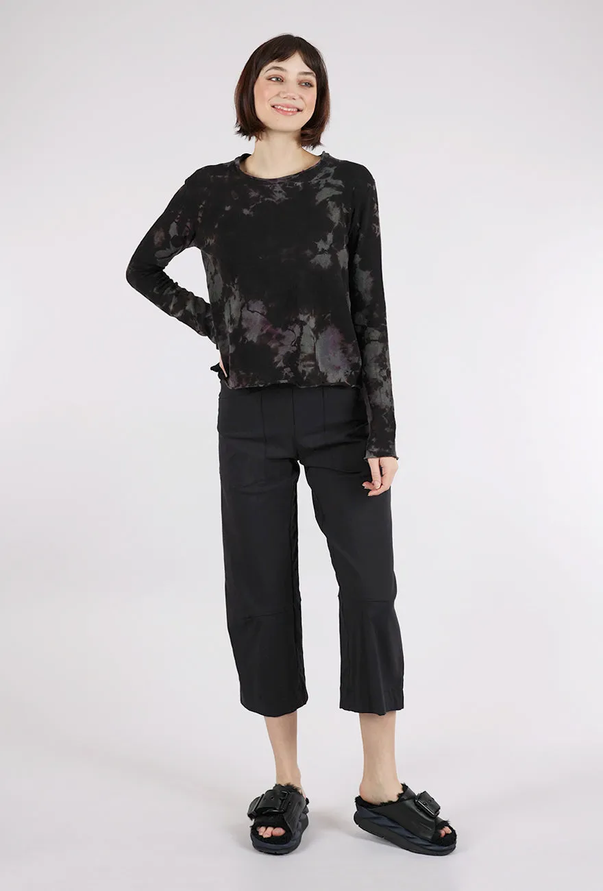 Crop Cozy Spiral Dye Top, Stormy