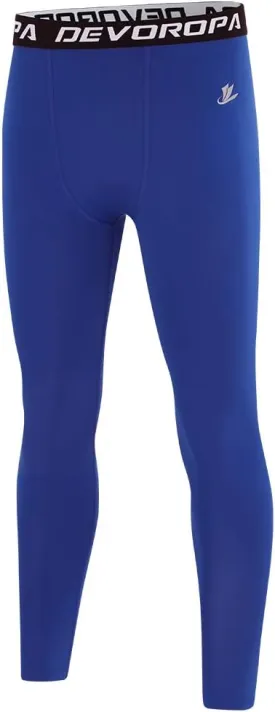 DEVOROPA Boys Leggings Quick Dry Youth Compression Pants Sports Tights Basketball Base Layer Husky/Slim/Regular/Boys