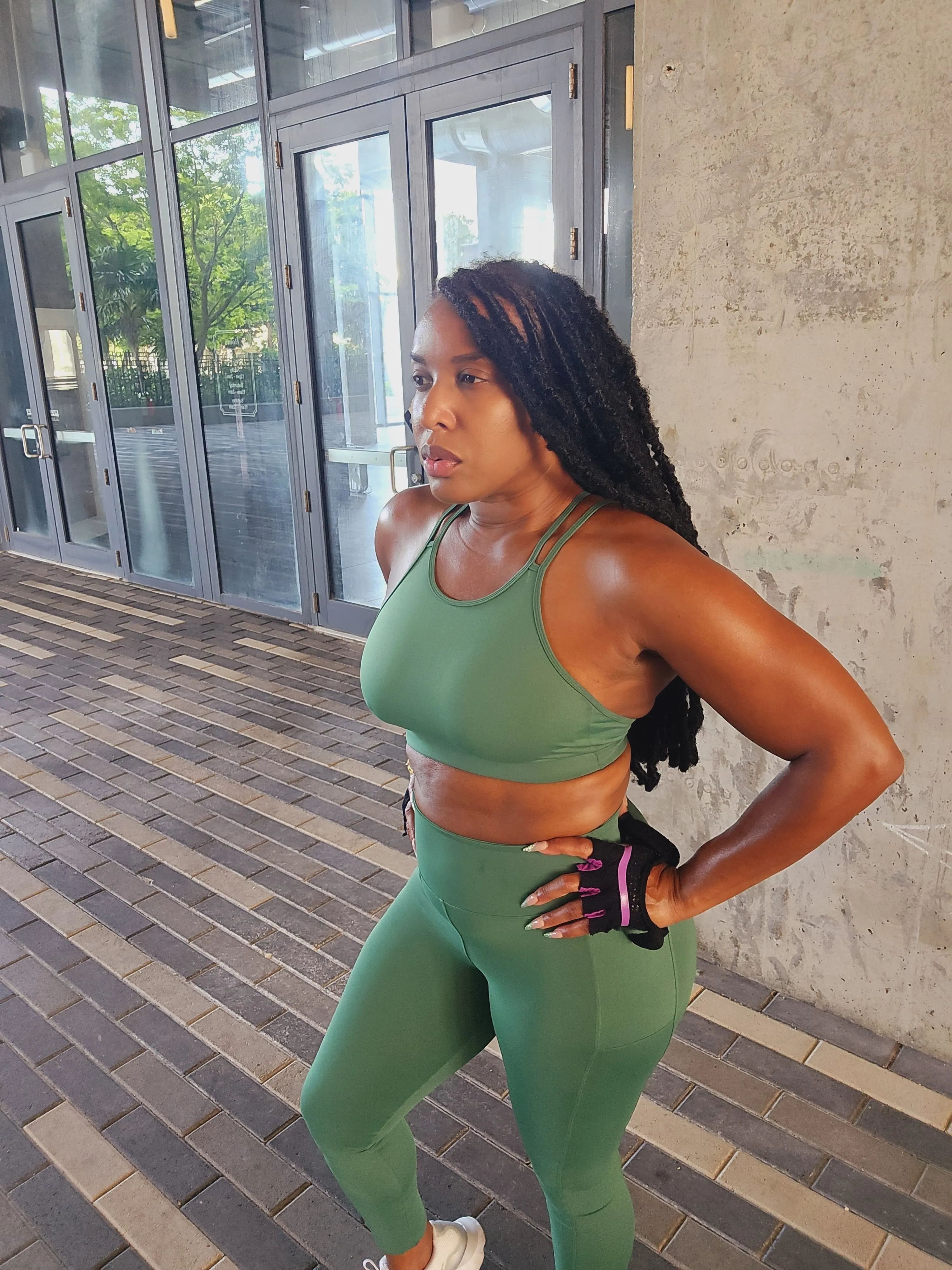 Green Pocket Legging