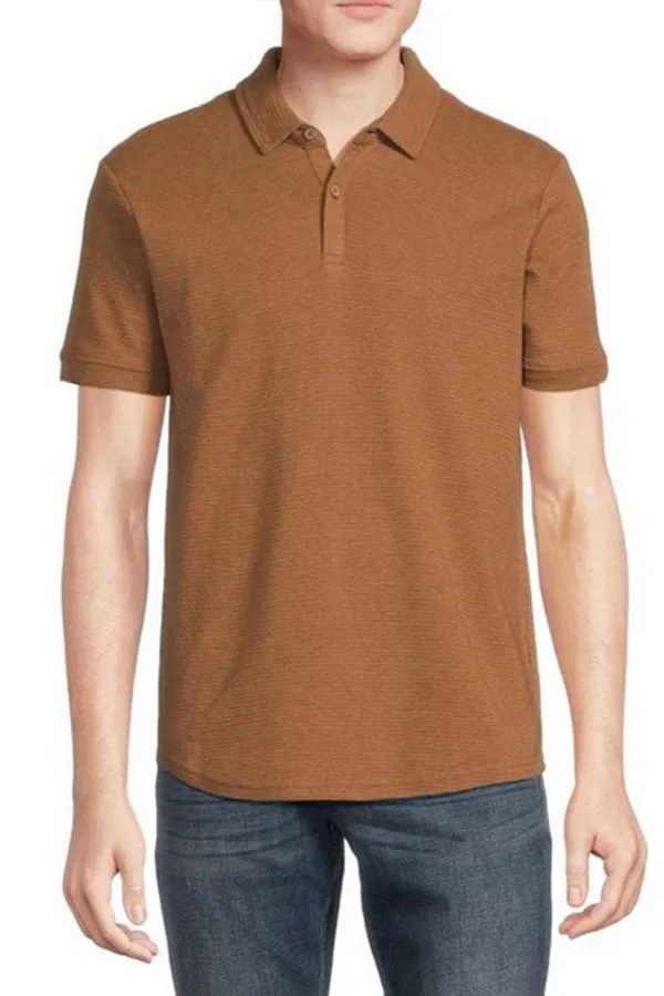 HEDGE Ribbed Knit Polo