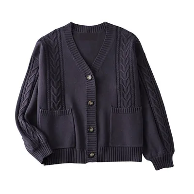 JK winter fluffy warm uniform cardigan