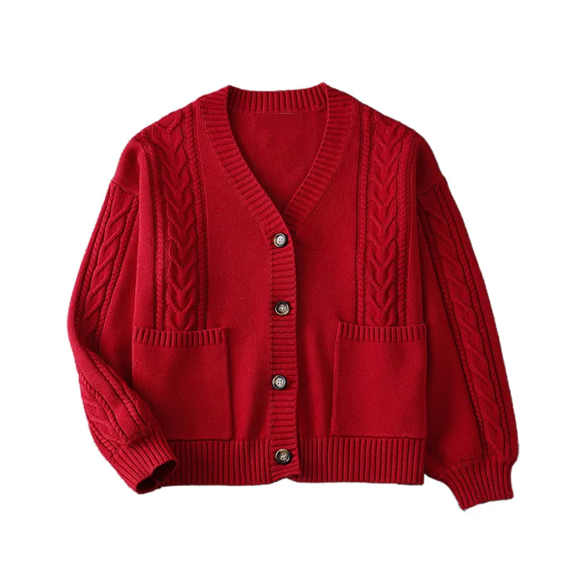 JK winter fluffy warm uniform cardigan