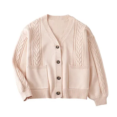 JK winter fluffy warm uniform cardigan