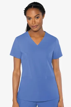 Med Couture 8434 Peaches Double V-neck Top - Ceil