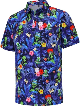 Mens Golf Polo Shirts Short Sleeve Dry Fit Print Performance Moisture Wicking Casual Funny Golf Polo Shirts for Men