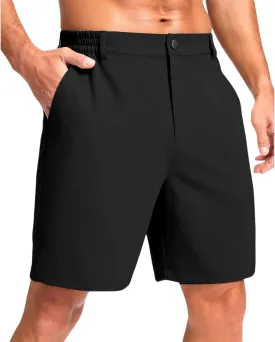 Men's Golf Shorts Lightweight Stretch Casual Hiking Shorts Quick Dry Fit Comfy Work Short Breathable Flat Front Pants