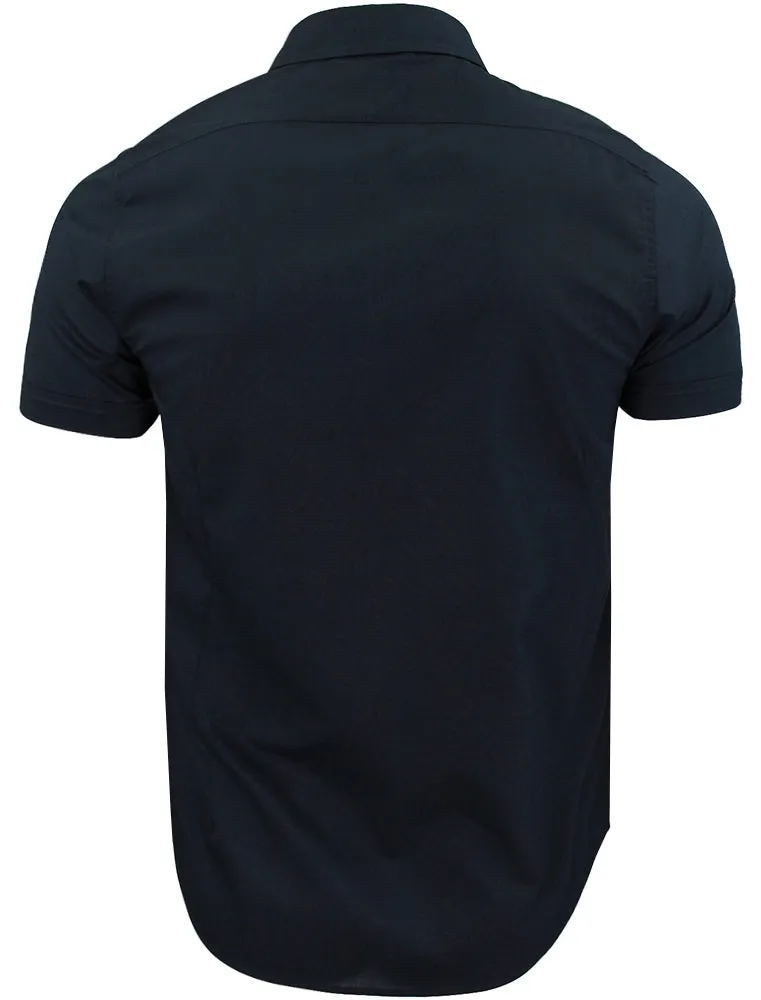 Mombassa Short Sleeve Button Down Shirt in Navy