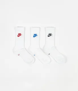 Nike Everyday Essential Crew Socks (3 Pack) - White / Multi