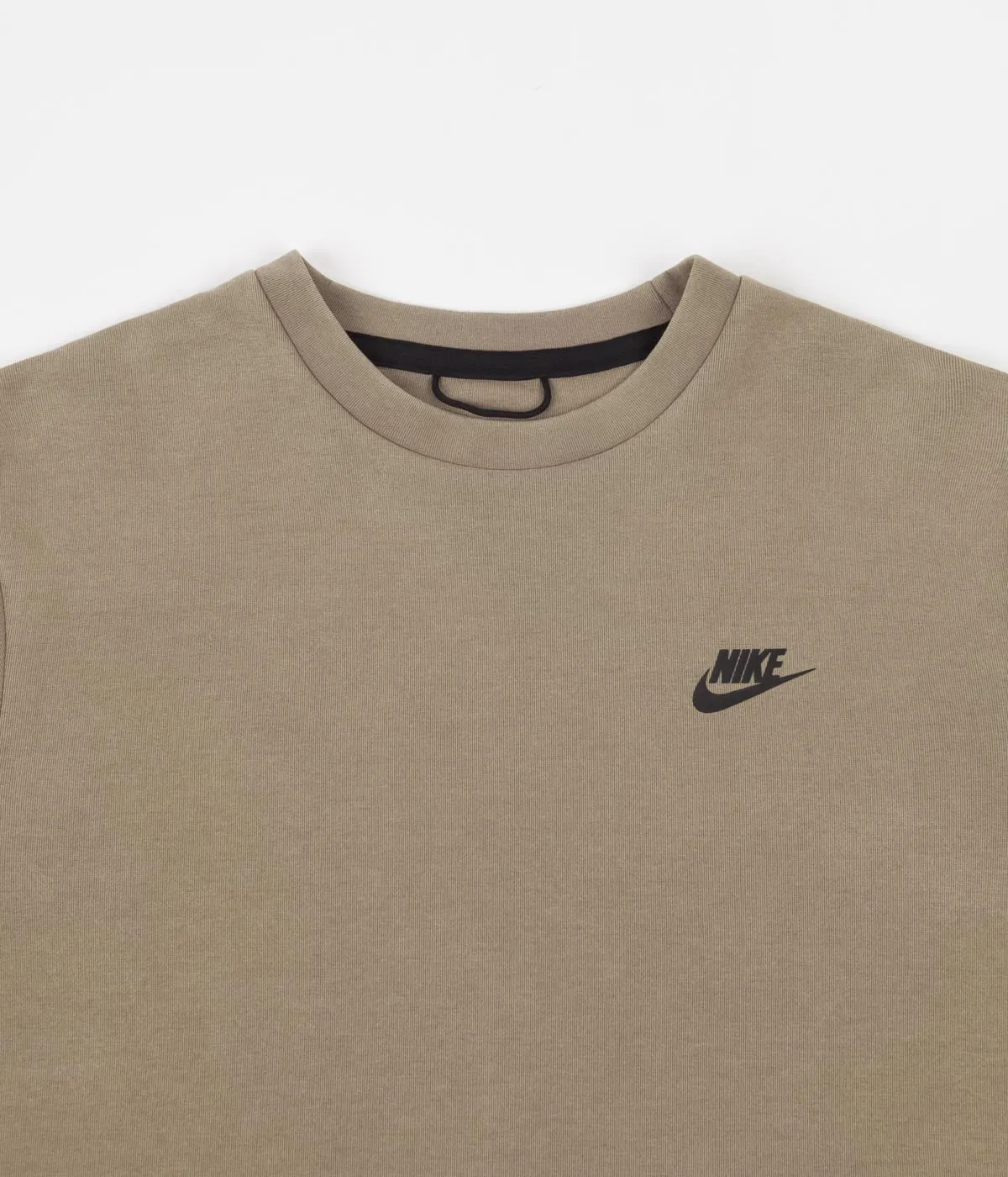 Nike Tech Fleece Wash Crewneck Sweatshirt - Taupe Haze / Black