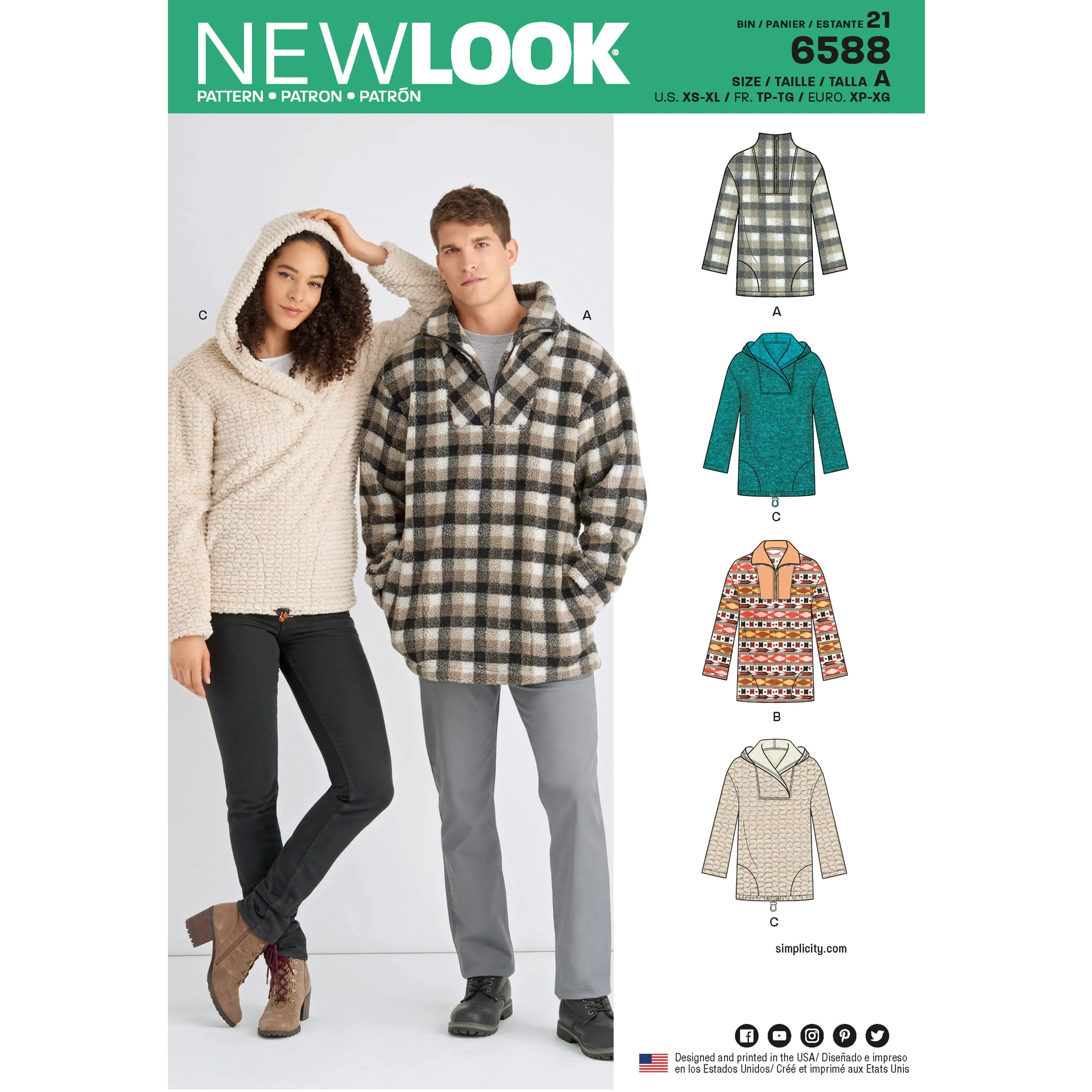NL6588 Unisex Tops sewing pattern
