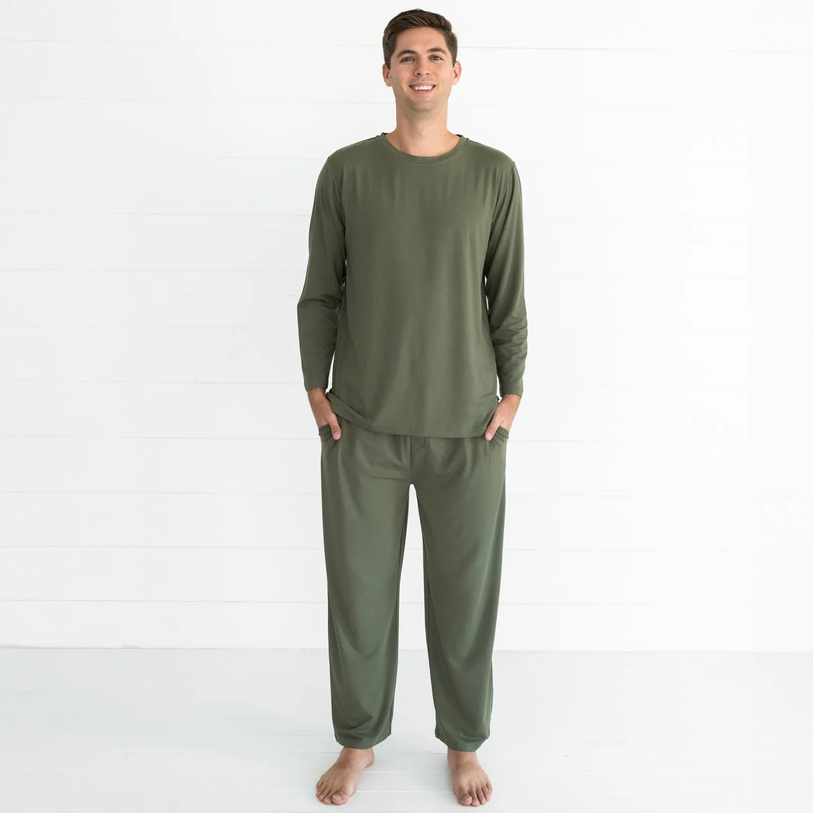 Olive Cozy Men's Pajama Top