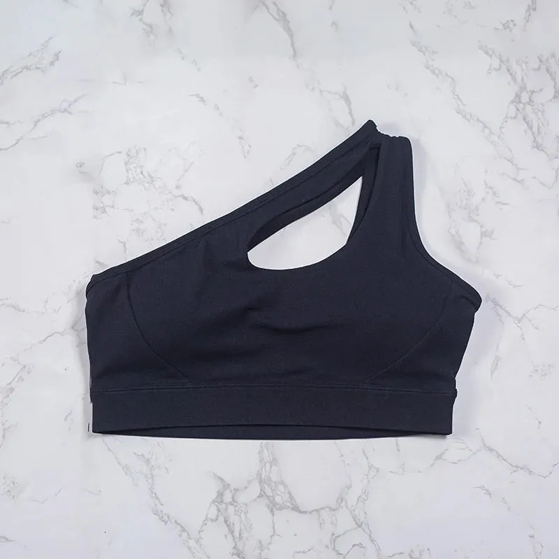 One-Shoulder Sports Bra – Asymmetrical Yoga & Fitness Top