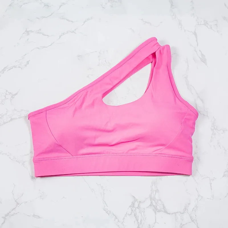 One-Shoulder Sports Bra – Asymmetrical Yoga & Fitness Top