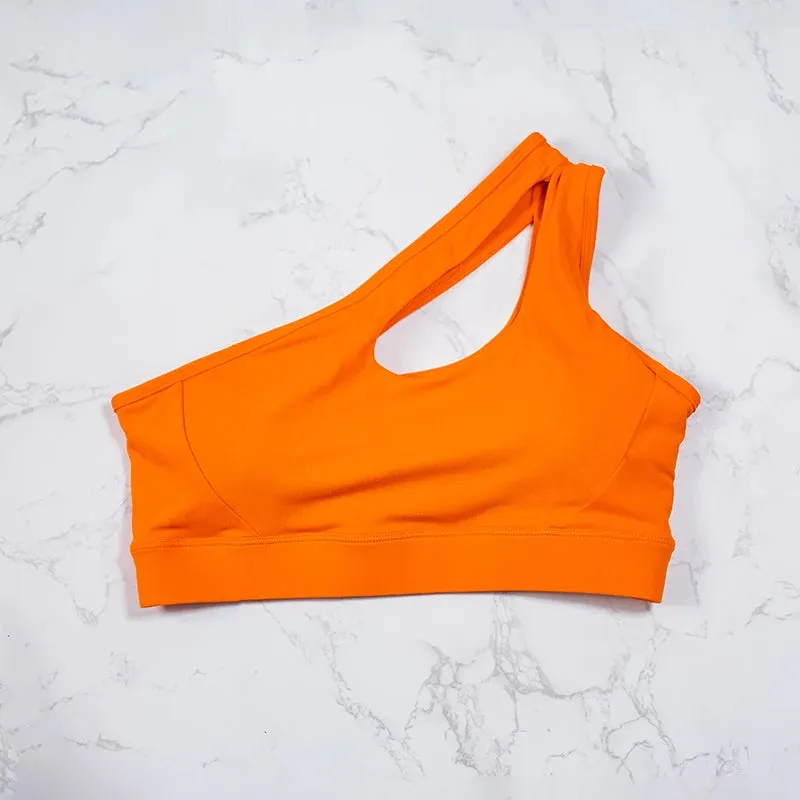 One-Shoulder Sports Bra – Asymmetrical Yoga & Fitness Top