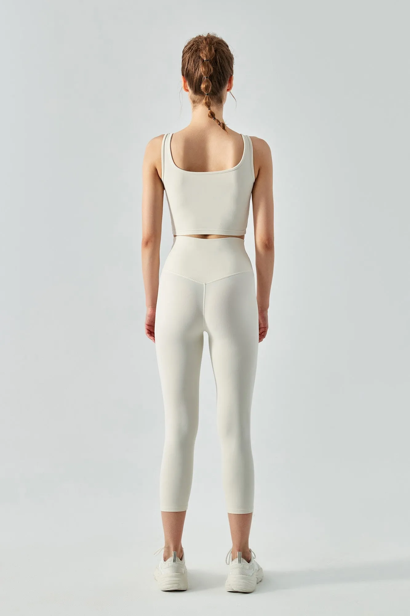 Open Back Sports Bra & Capri Legging Activewear Set