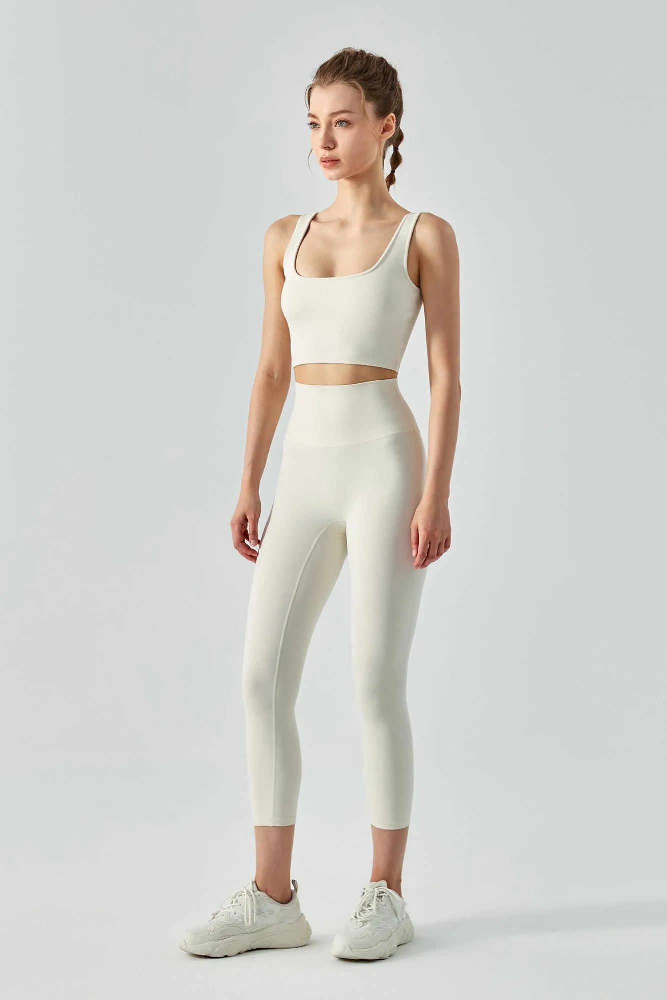 Open Back Sports Bra & Capri Legging Activewear Set