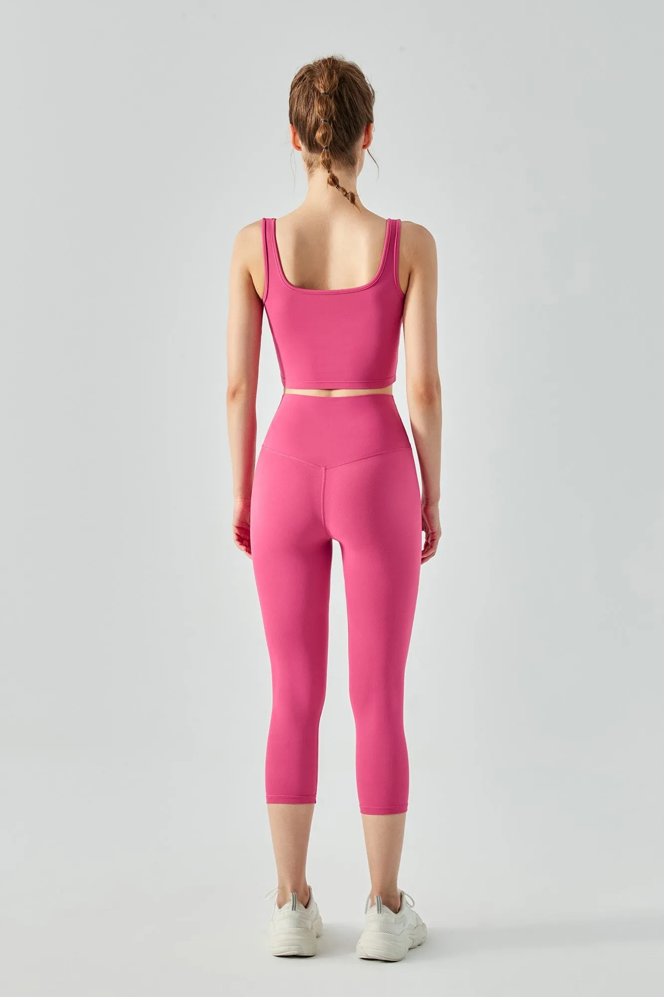 Open Back Sports Bra & Capri Legging Activewear Set
