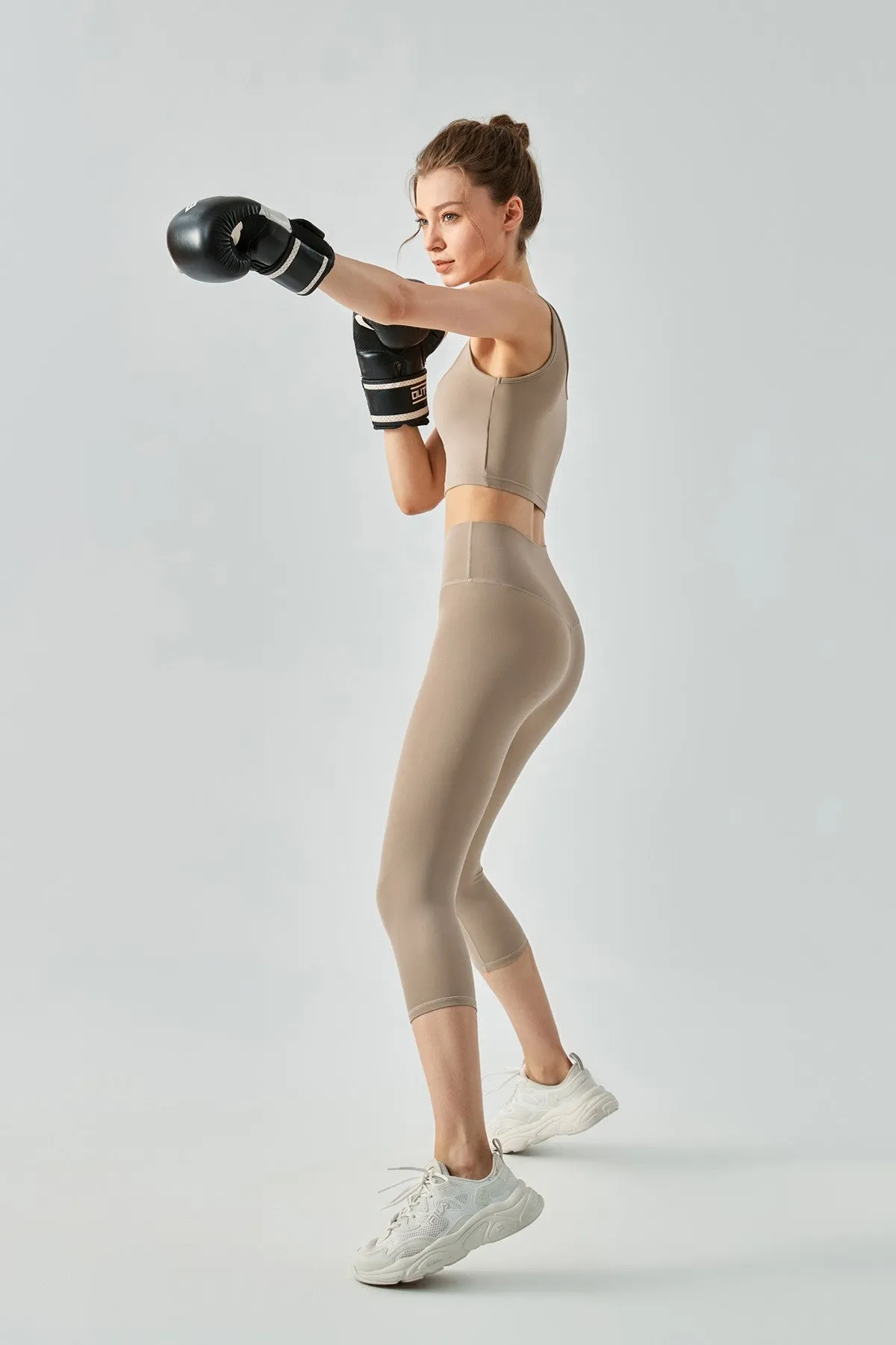 Open Back Sports Bra & Capri Legging Activewear Set