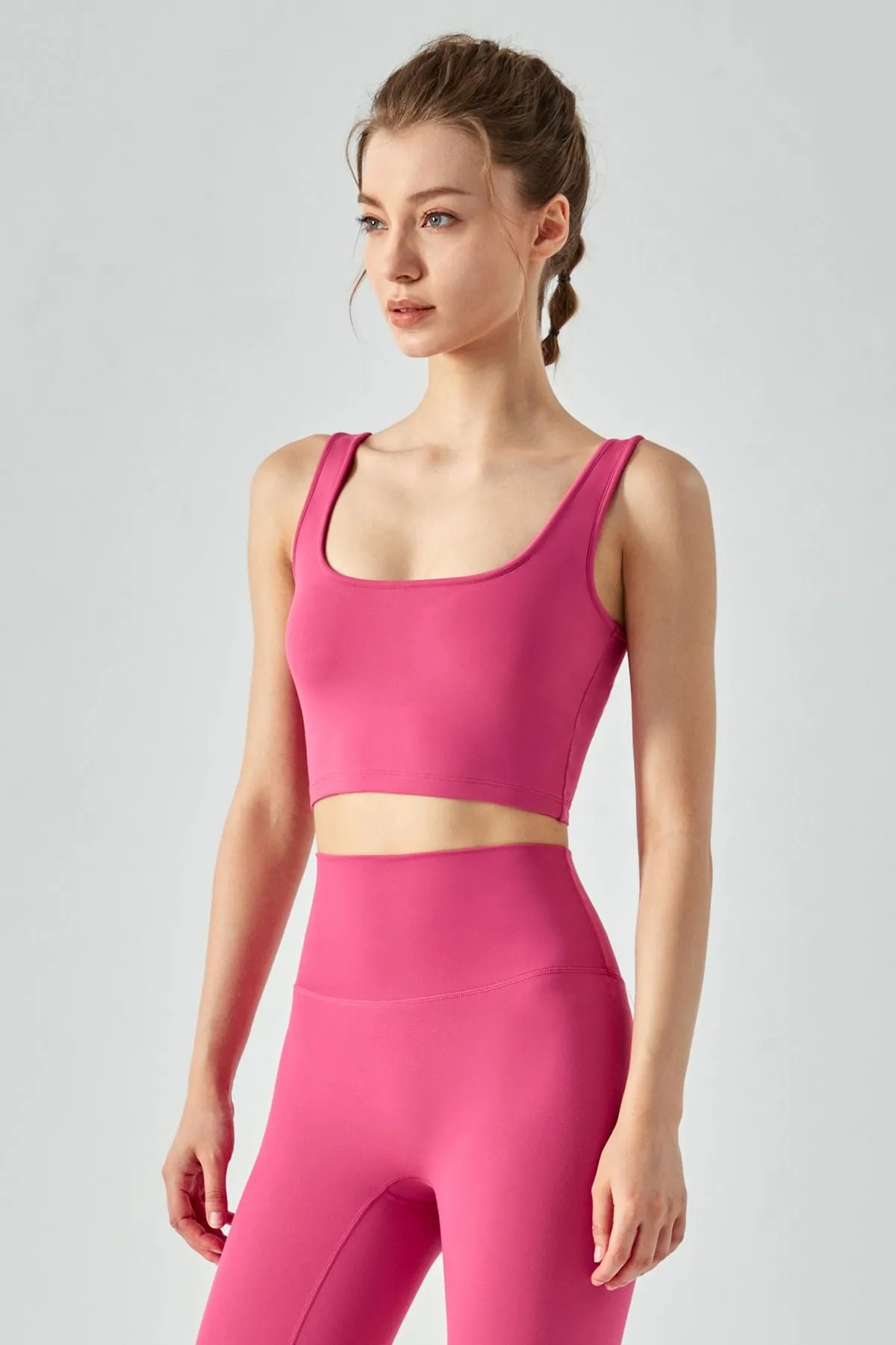 Open Back Sports Bra & Capri Legging Activewear Set