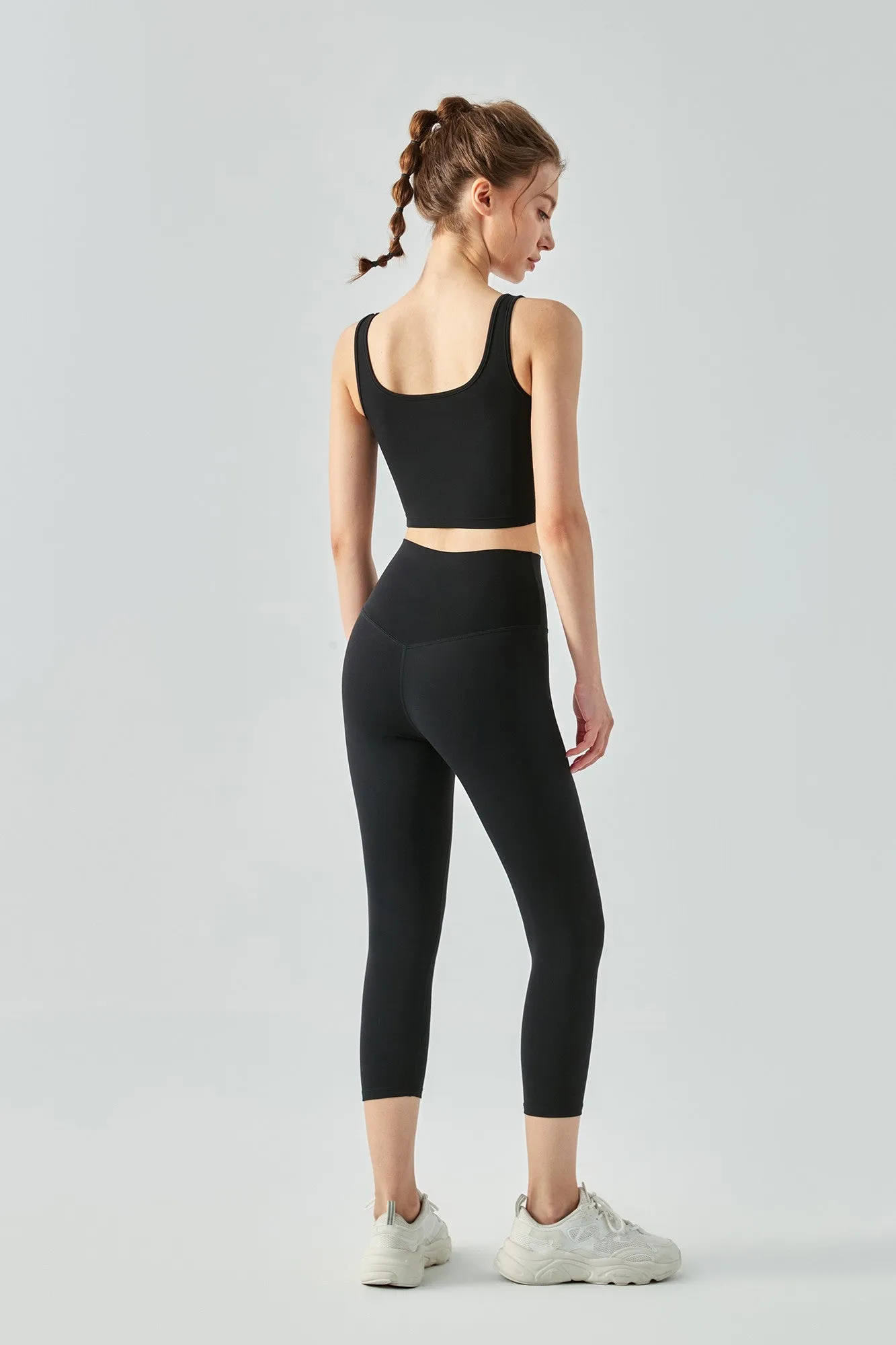 Open Back Sports Bra & Capri Legging Activewear Set