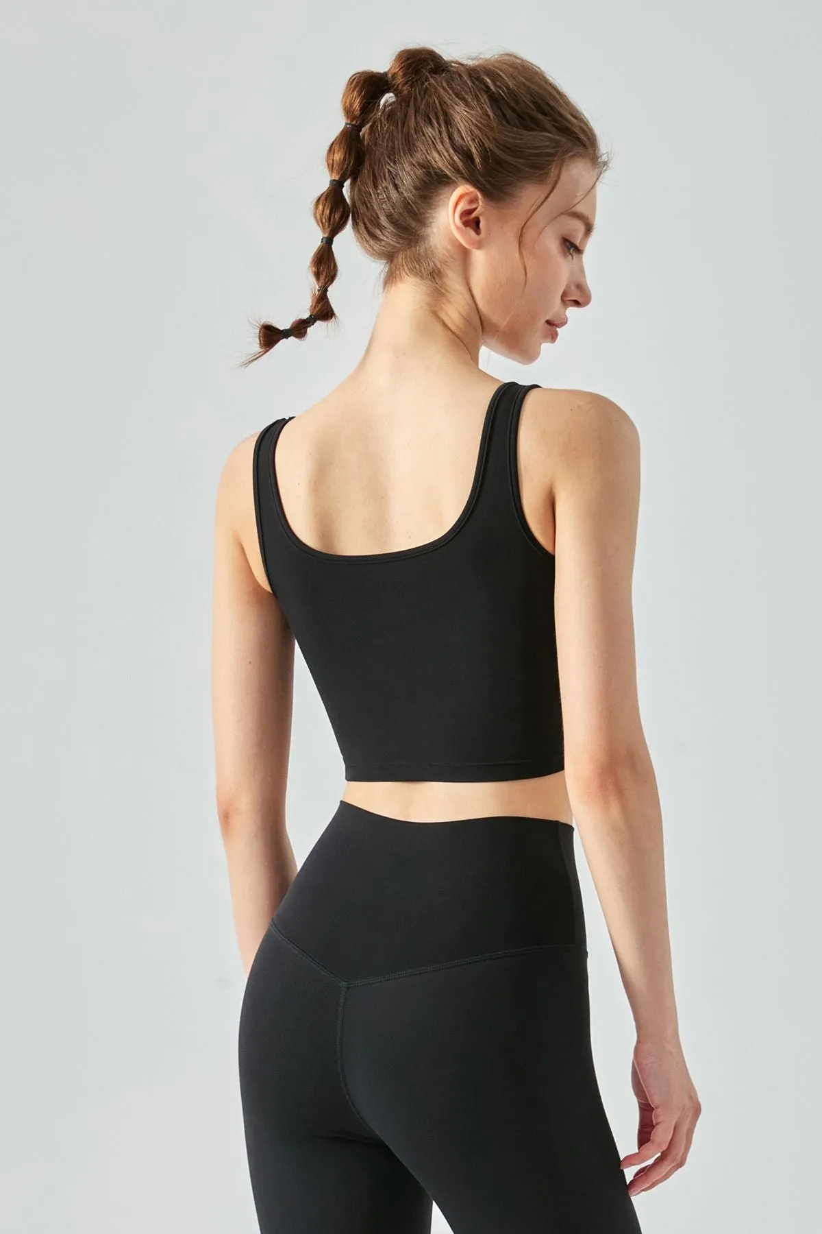 Open Back Sports Bra & Capri Legging Activewear Set