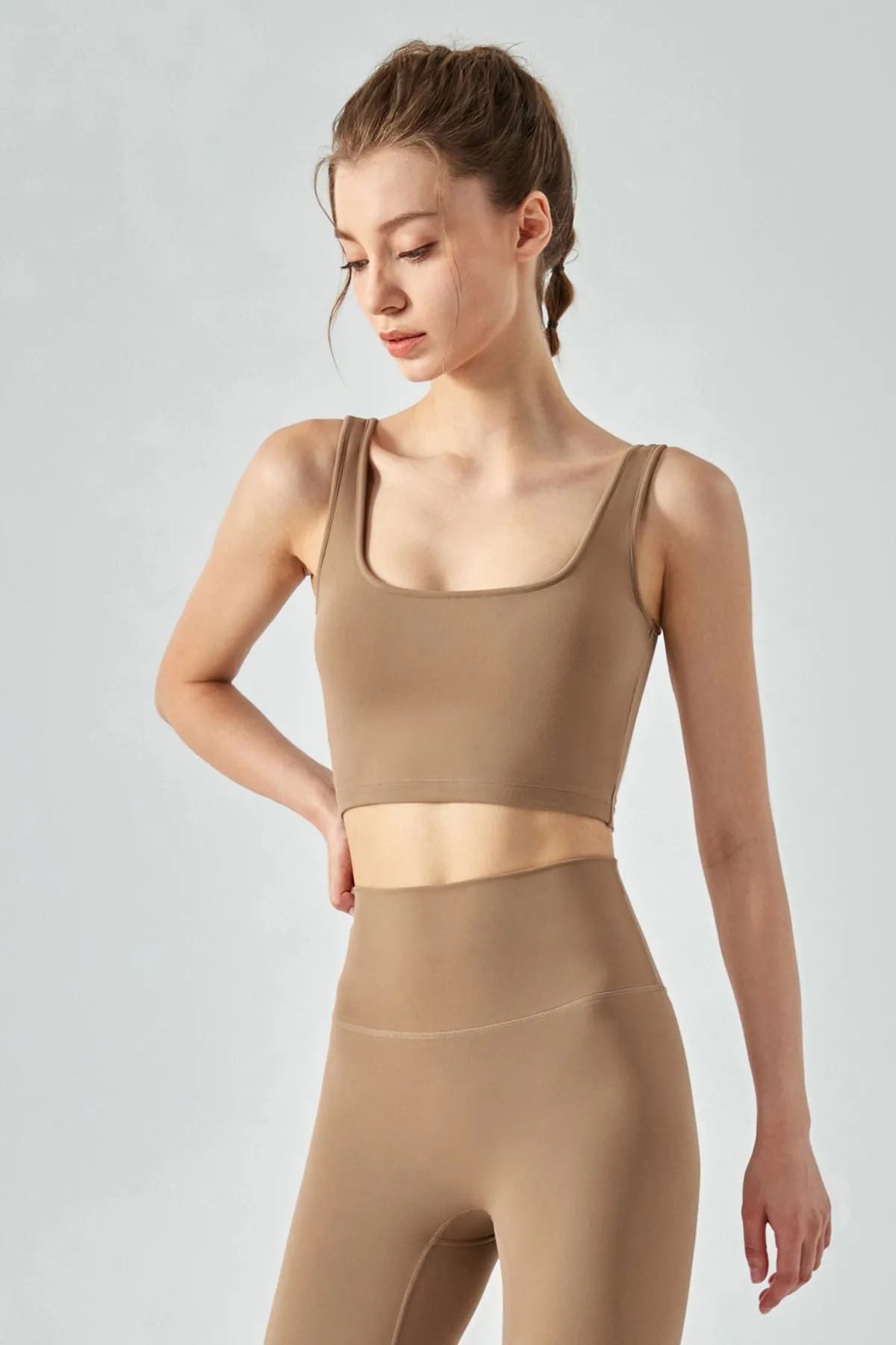 Open Back Sports Bra & Capri Legging Activewear Set