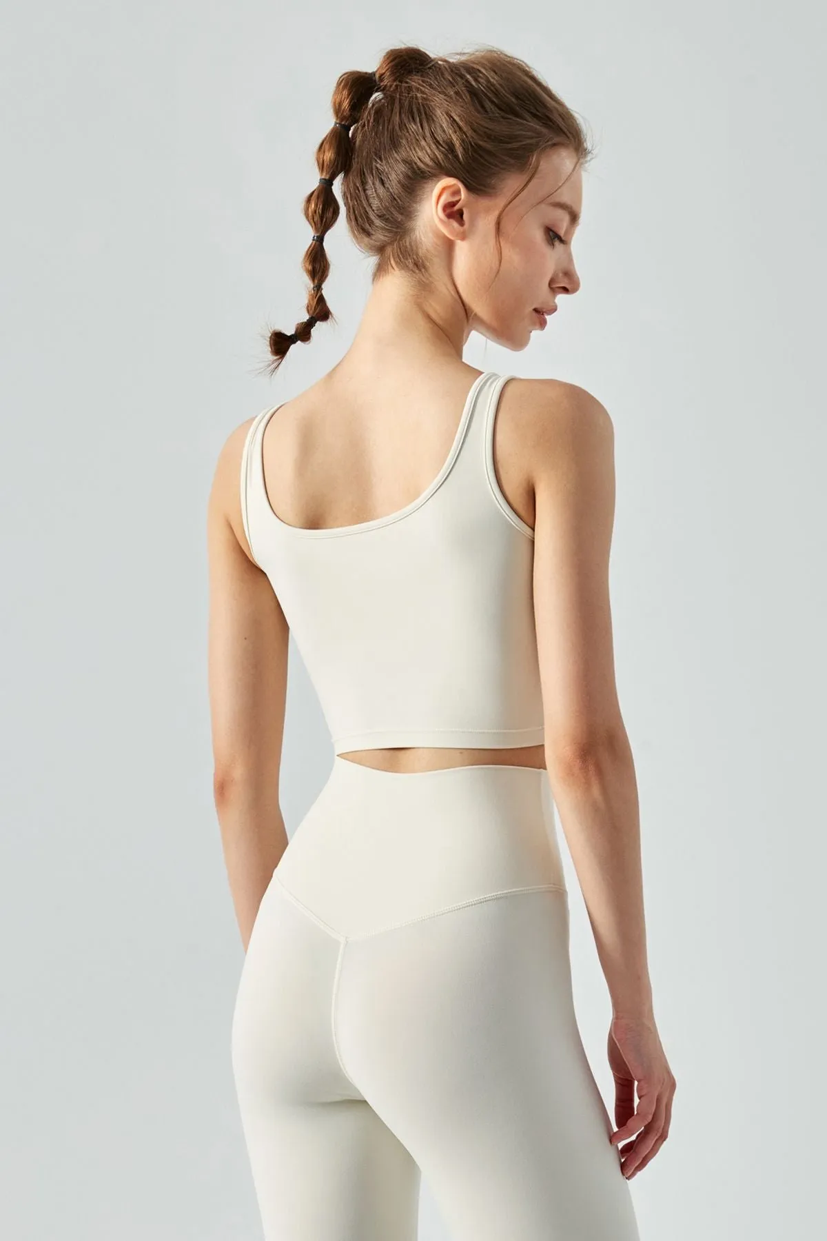 Open Back Sports Bra & Capri Legging Activewear Set