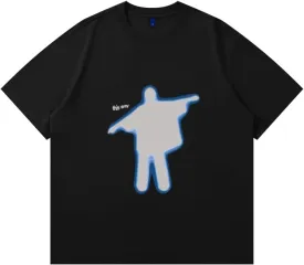 Oversized Tshirts Y2K Graphic Tees: Flame Skull Print Crew Neck Heavyweight Shirts Streetwear Funny Tops for Unisex