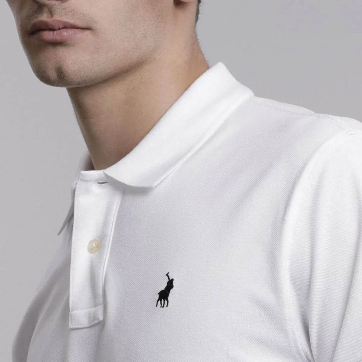 Pique Stretch Golfer - White